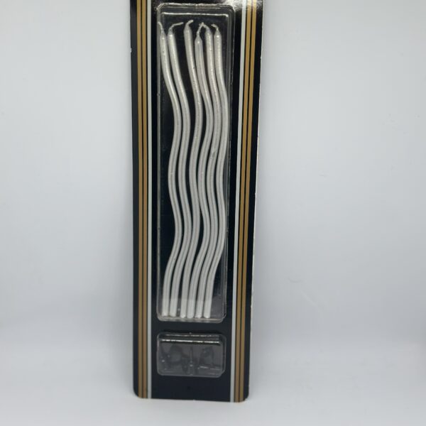 Kıvrık Mum Gümüş 15 cm