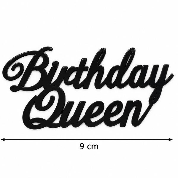 Birthday Queen siyah pleksi