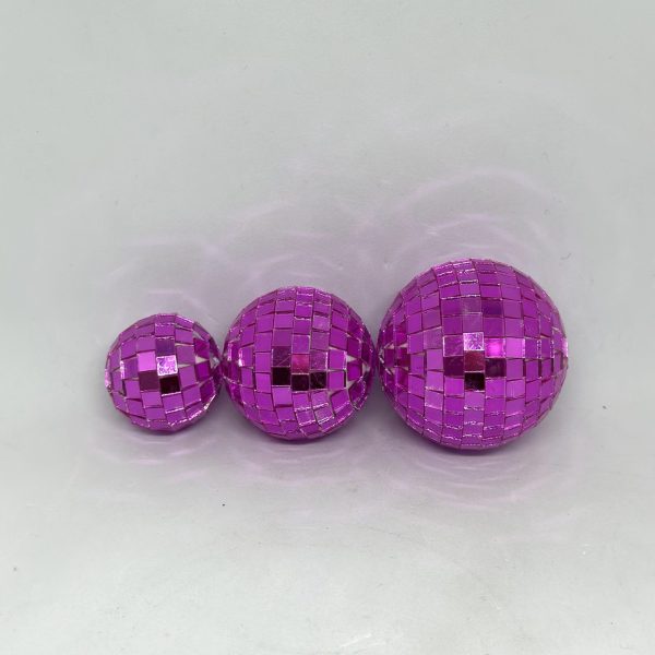 Fuşya disco topu 3-4-5 cm