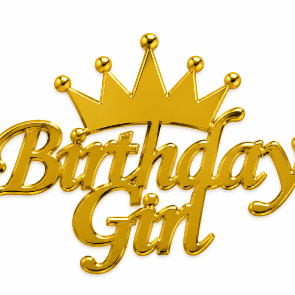 Pleksi Birthday Girl gold
