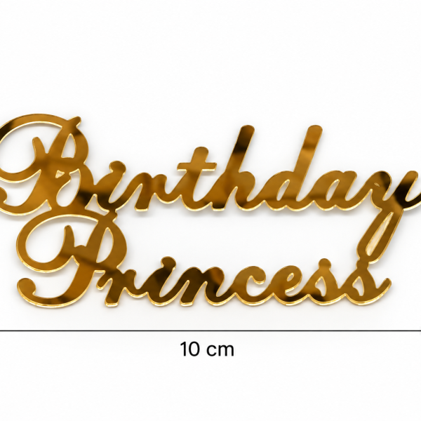 Birthday princess pleksi büyük Gold