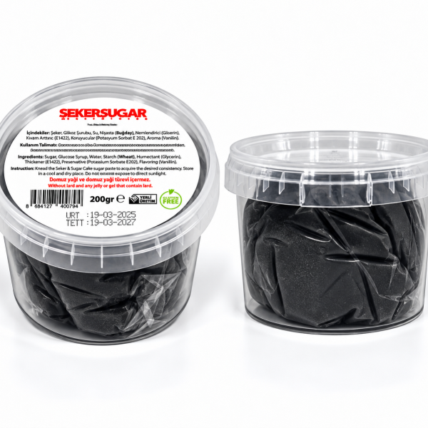 ŞekerSugar Şeker Hamuru 200gr Siyah