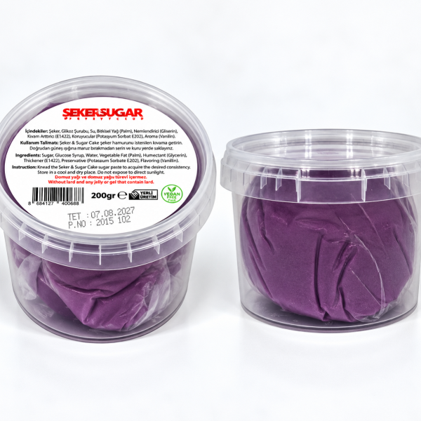 ŞekerSugar Şeker Hamuru 200gr Mor