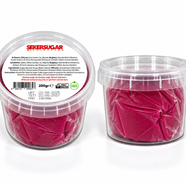 ŞekerSugar Şeker Hamuru 200gr Fuşya