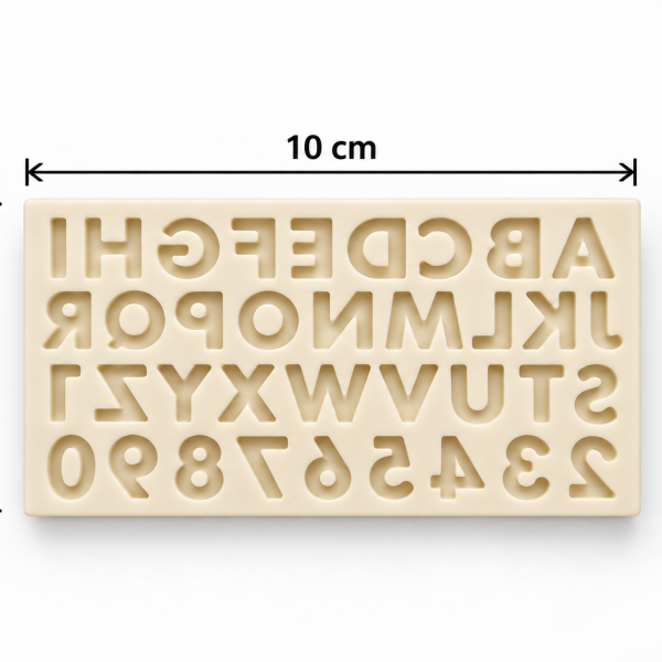 Mini büyük harf yazı kalıbı (10*6 cm)
