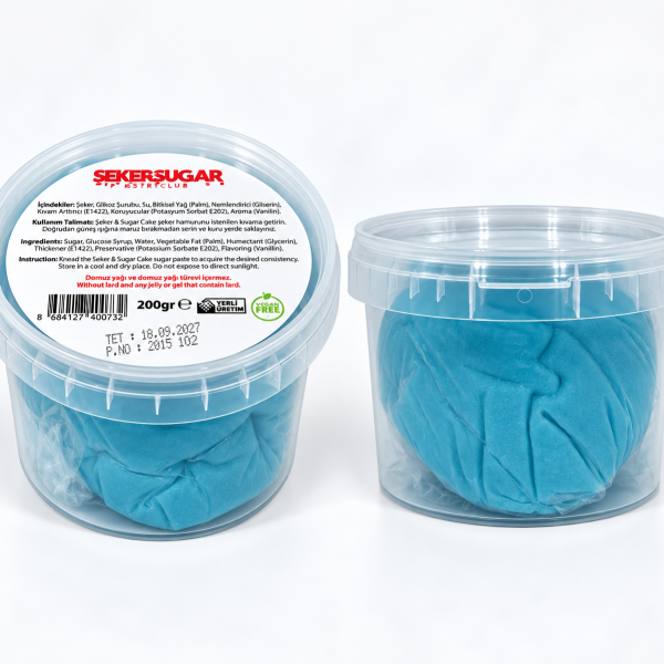 ŞekerSugar Şeker Hamuru 200gr Mavi